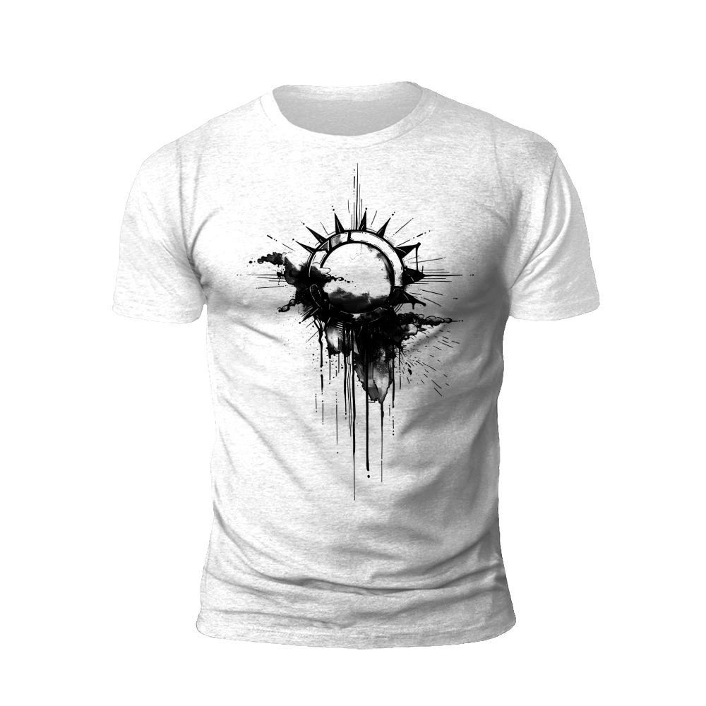Ink Wash Landscape: The Art of Flow on Fabric T-shirt