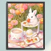 Strawberry Bunny - 11CT Stamped Cross Stitch - 40*50cm - Animal