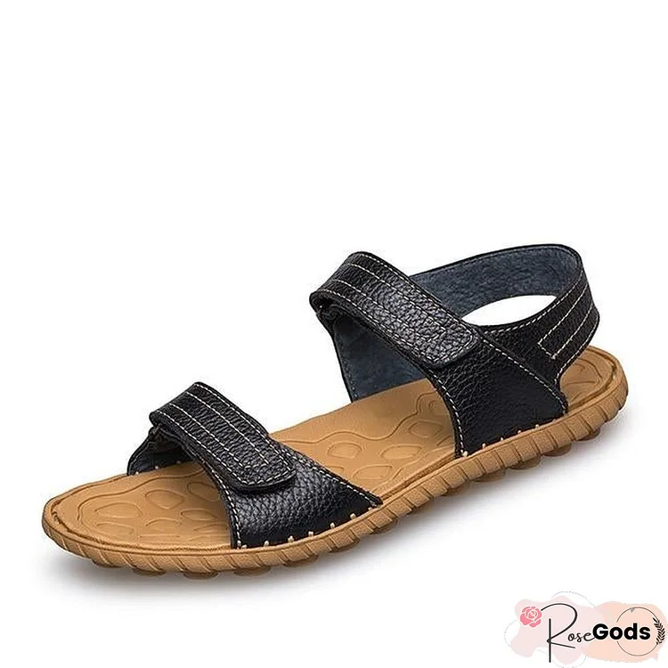 Men's Hook Loop Open Sandals Lightweight Comfortable Soft Sandal Shoes