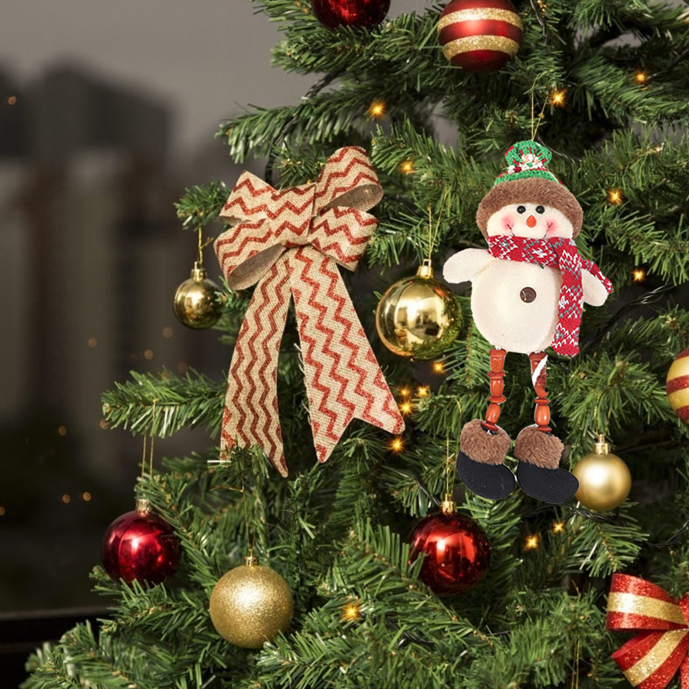 

Christmas Luminous Snowman Elk Hanging Feet Figurines Xmas Tree Doll Decor, 501 Original