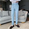 Men's Business Casual Solid Color Trousers