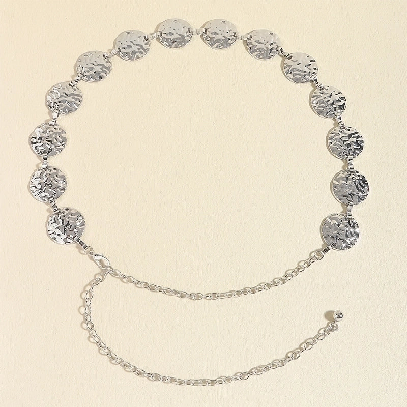 Elegant Minimalist Round Alloy Women’s Chain Belts