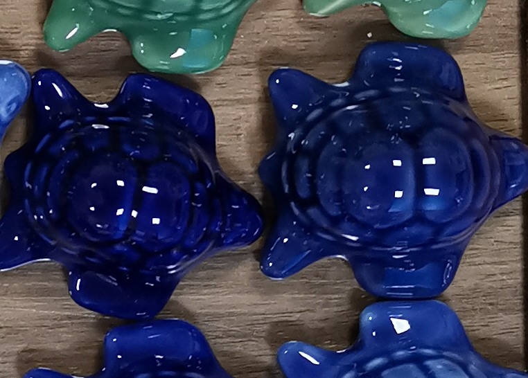 2 Cartoon Sea Turtle Porcelain Toilet Bolt Covers