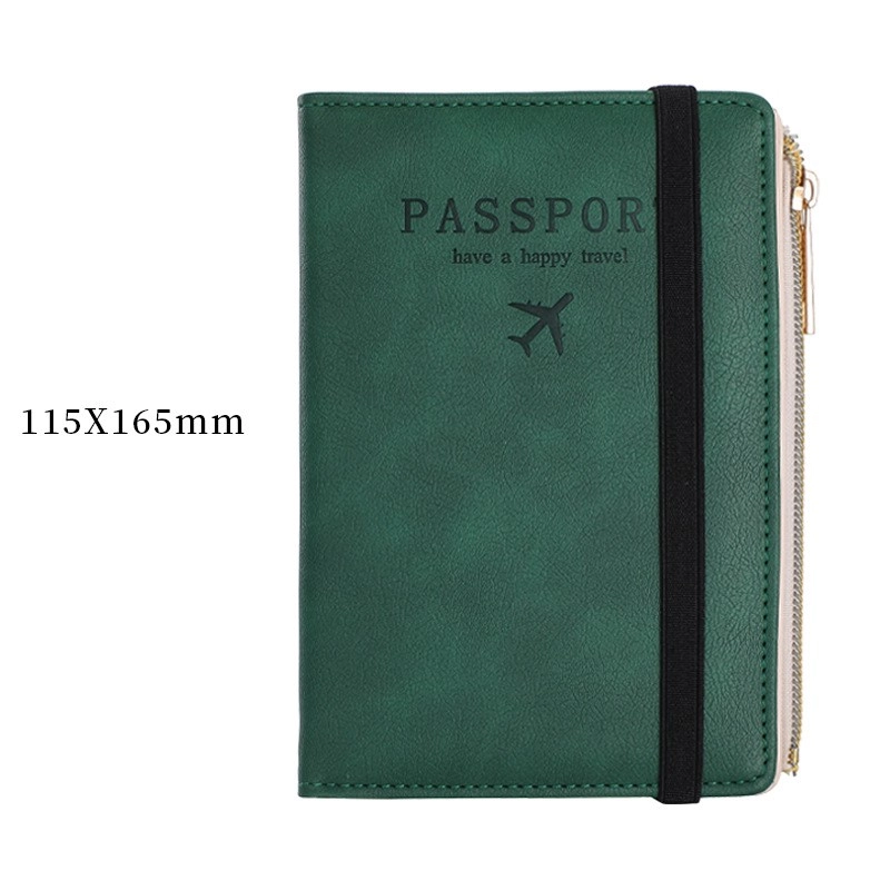 Unisex Letter Airplane Pu Leather Zipper Hidden Buckle Wallets