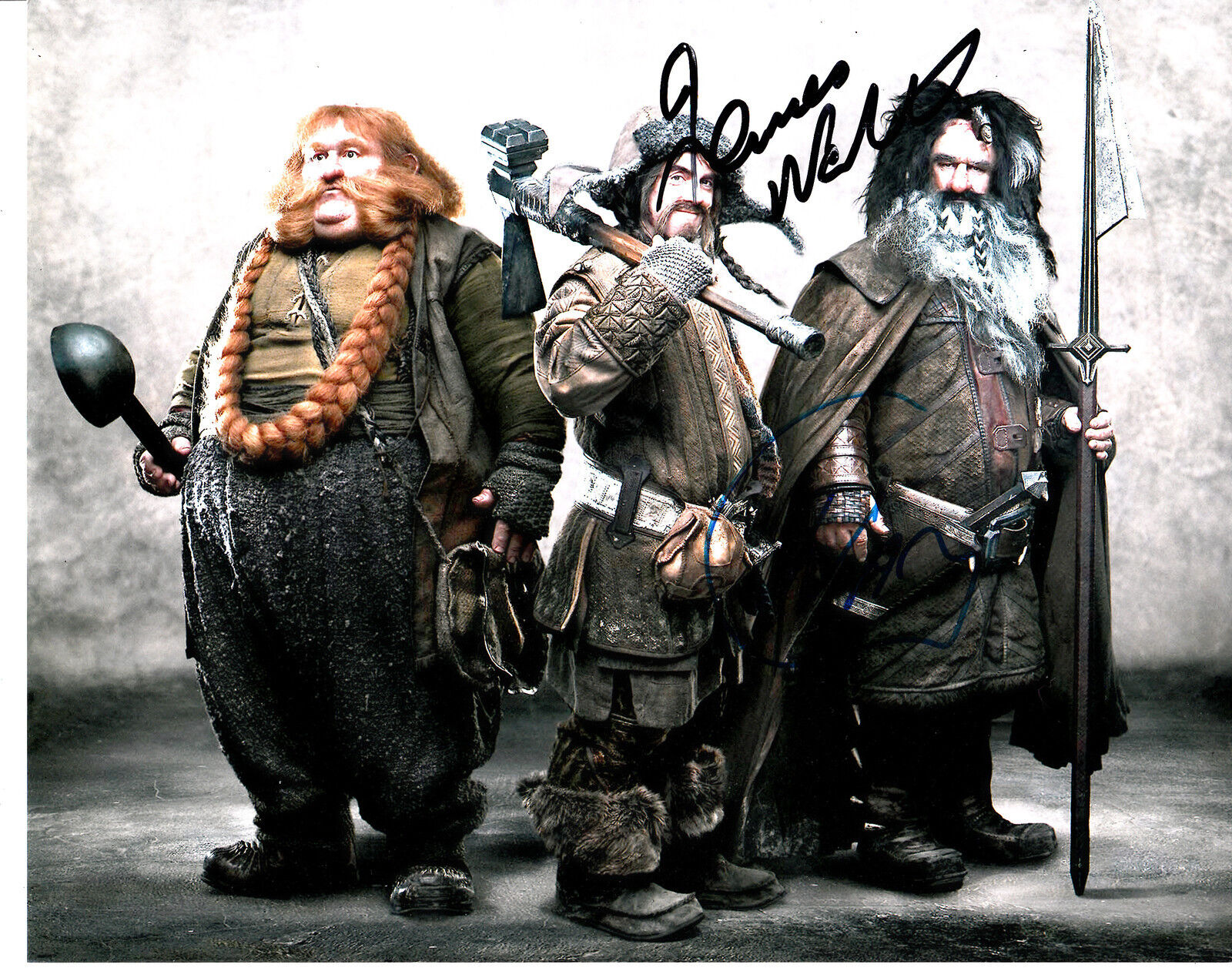 THE HOBBIT SIGNED CAST Photo Poster painting, NESBITT AND KIRCHER UACC REG 242