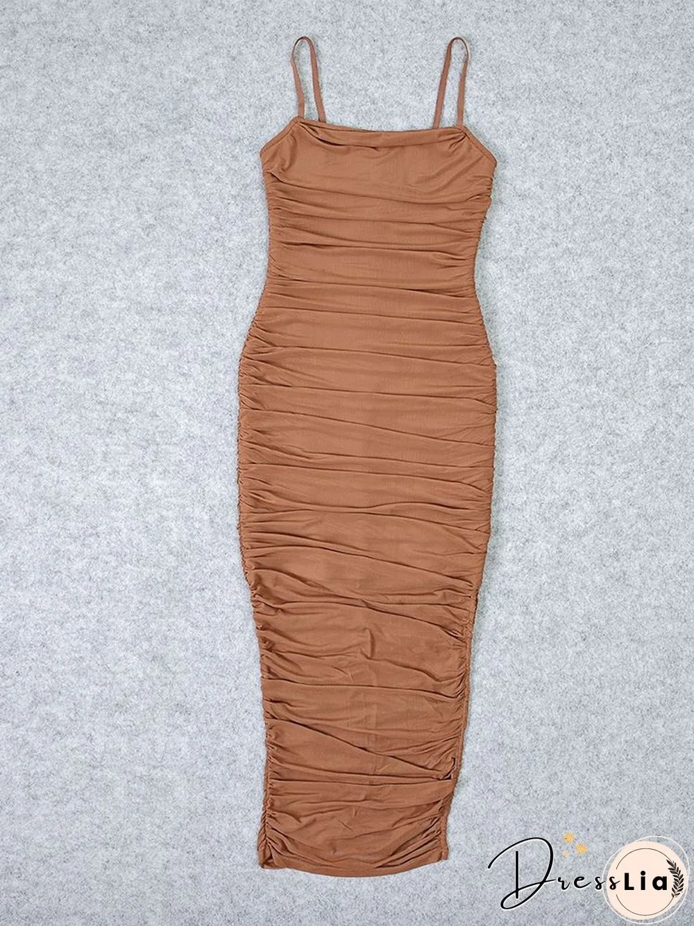 BEAUKEY Summer New Arrival Sexy Long Bodycon HL Bandage Dresses Women Spaghetti Straps Organza Mesh Maxi Dress Party Club