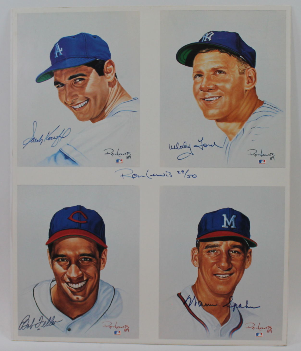 Baseball Pitching Legends framed autographed Photo Poster painting! AMCo Authenticated! 13200