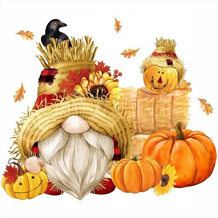 Sunflower Gnome 30*30CM (Canvas) Full Round Drill Diamond Painting gbfke