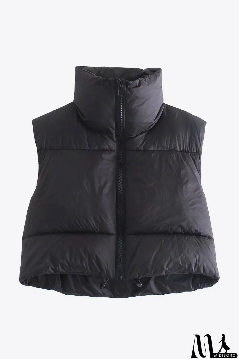 MidiSono - Zip-Up Drawstring Puffer Vest