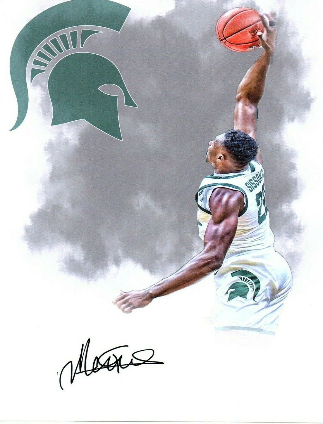 Mady Sissoko Michigan State Spartans autographed signed 8x10 Photo Poster painting 2021 MSU c