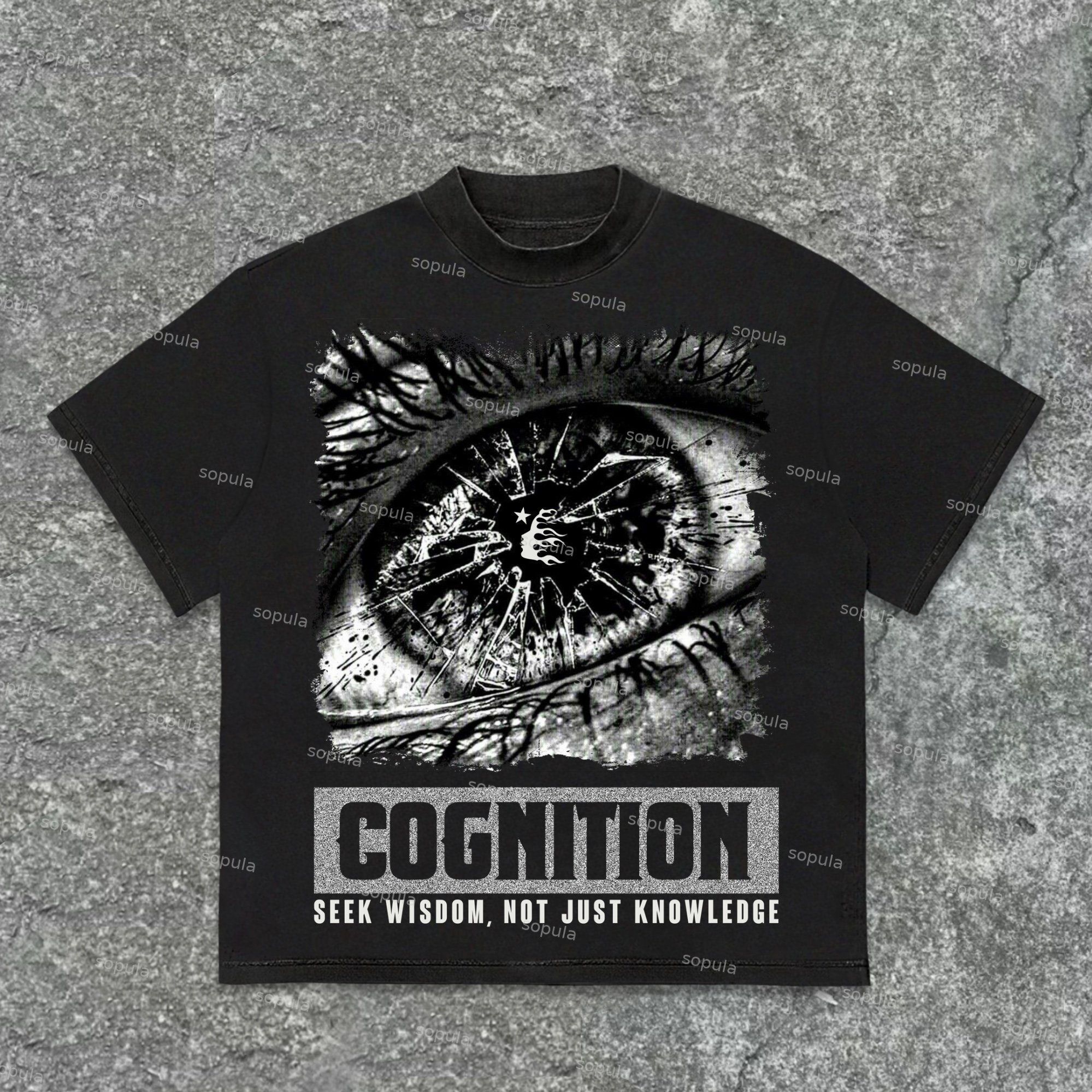 Sopula Cognitive Eye Break Vintage Graphics Cotton T-Shirt - SOPULA