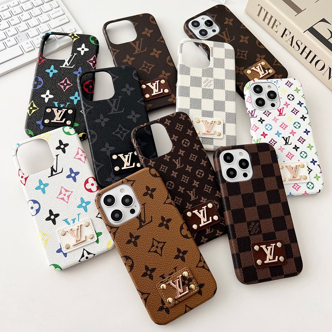 Monogram Leather PC Hard Back Case for iPhone samsung--[GUCCLV]