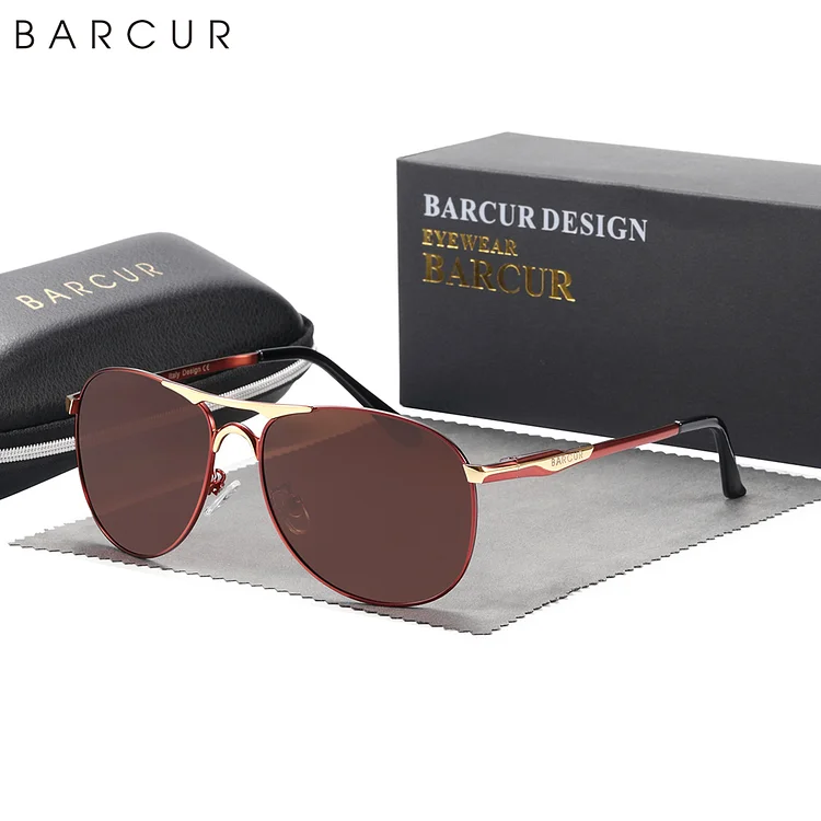 BARCUR Brand Design Sunglasses High Quality Men Polarized Sun Glasses Driving Mens Sun Glasses UV400