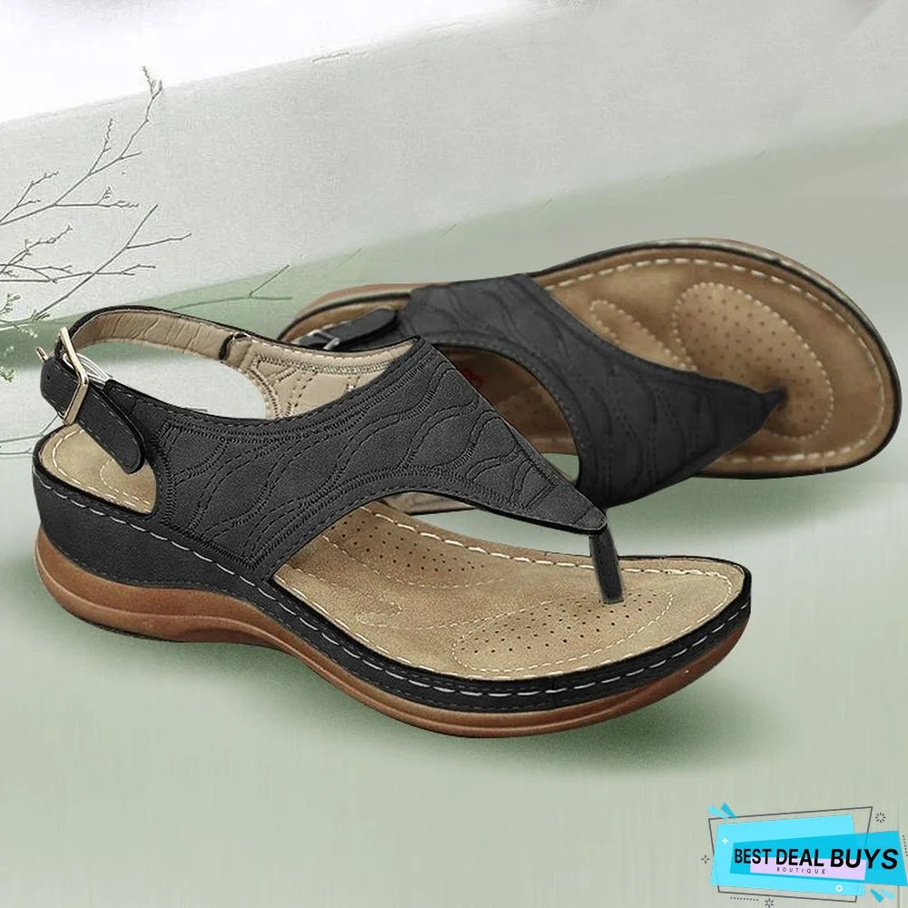 Embroidery Holiday Sandals