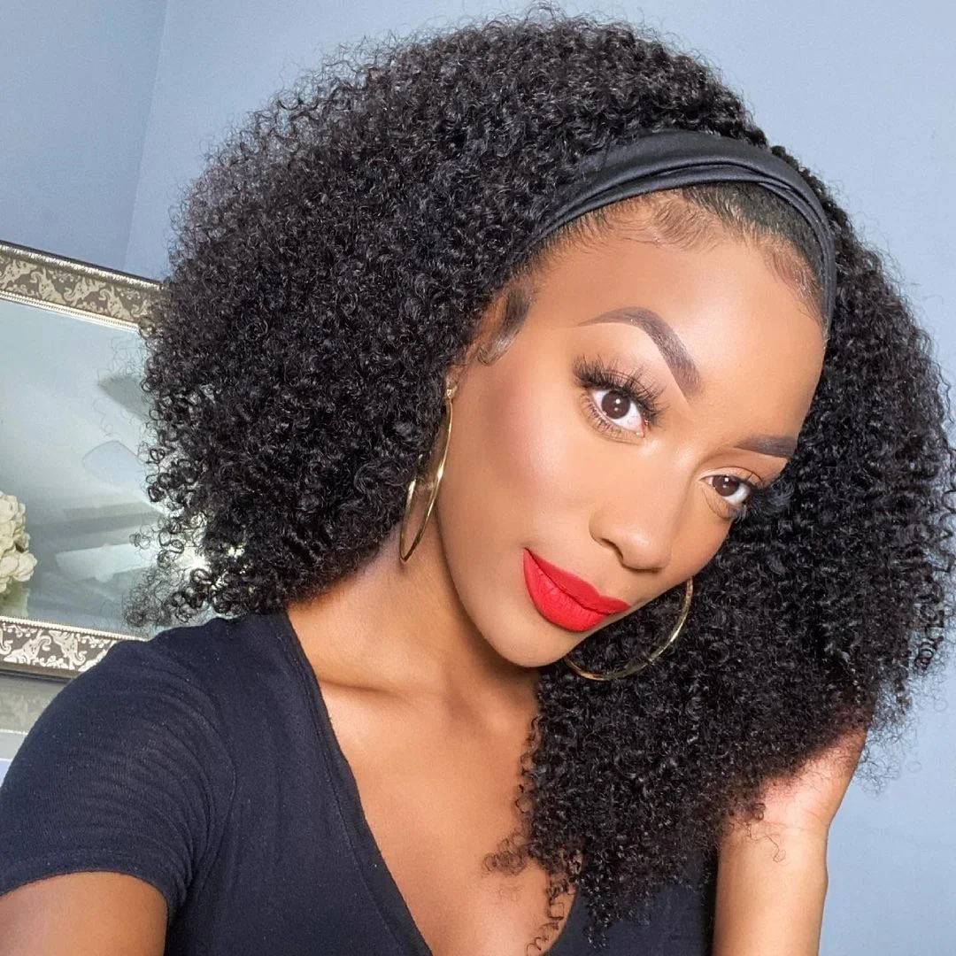 Jewtribute Hair®|Afro Curly Brazilian Remi Hair Glue Free Wig