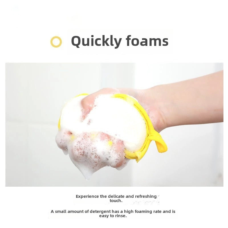 Double-sided Sponge Wipe Kitchen Bowl Washing Sponge Brush Pot Artifact Household Cleaning Cloth Oil-free Scrubbing Cloth Steel Wire Ball