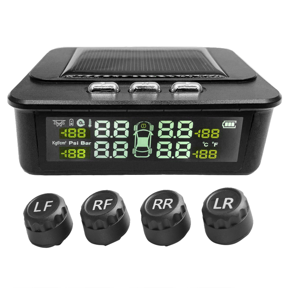 

AN-12 Solar Car TPMS Tire Pressure Monitoring Temp Alarm System (External), 501 Original