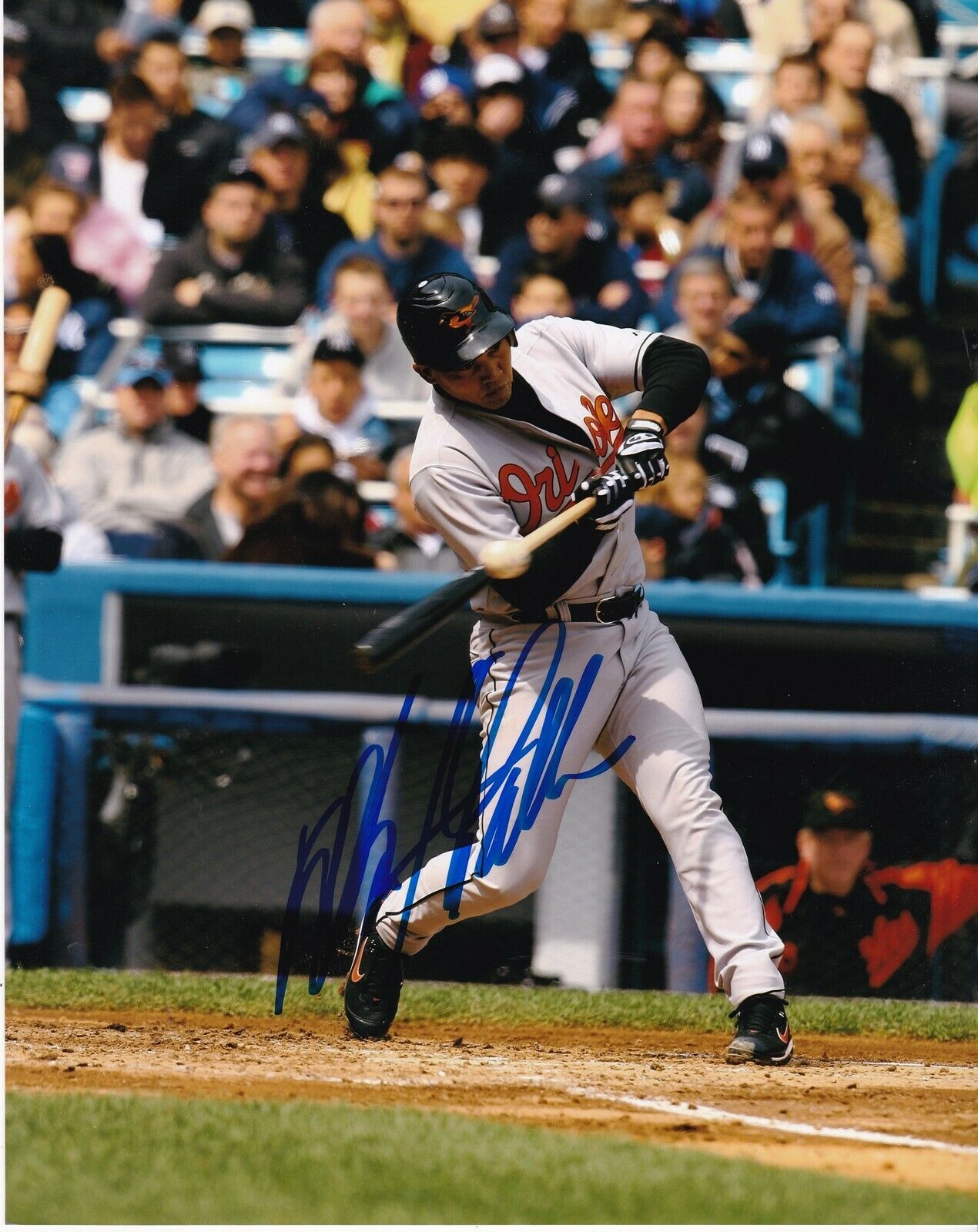 ALBERTO CASTILLO BALTIMORE ORIOLES ACTION SIGNED 8x10