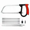 8 in 1 Hacksaw Frame Set with 6 Blades Multi Purpose Mini Hacksaws Heavy Duty Steel Saw for Metal Woodworking Glass Rubber PVC Pipes