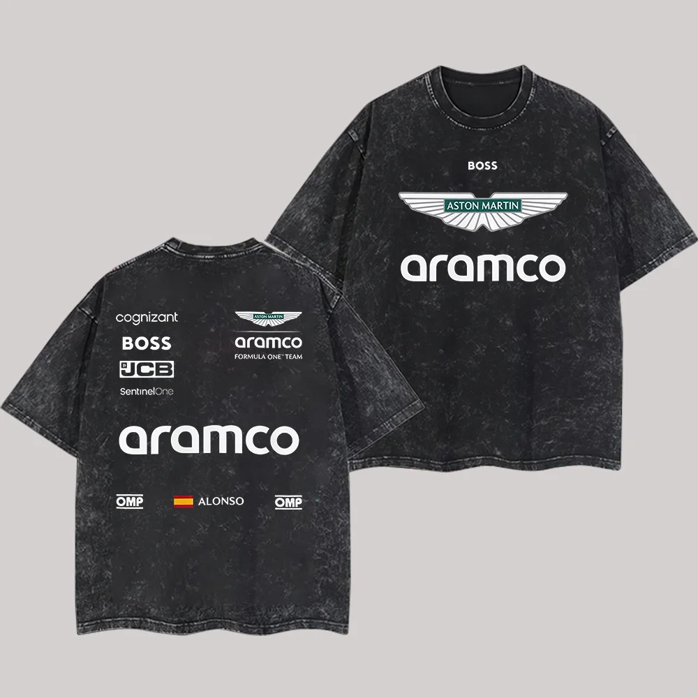 Aston Martin F1 Team Printed Oversize Washed T-Shirt