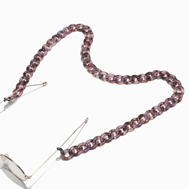 Resin Acrylic Plastic Leopard Print Glasses Chain Simple Retro Fashion Glasses Chain Anti-skid And Anti-lost