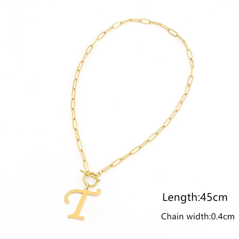 Elegant Minimalist Classic Style Letter 201 Stainless Steel 304 Stainless Steel Pendant Necklace