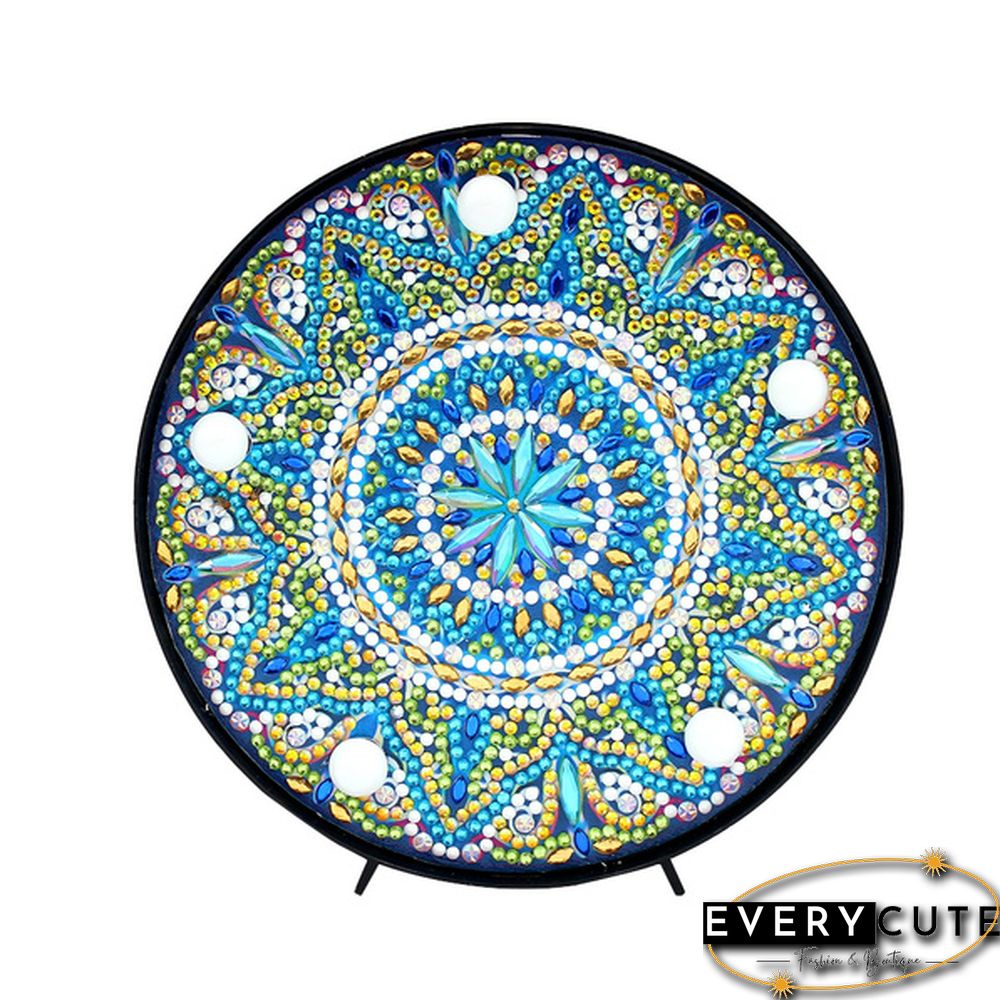 Multi-styles Christmas Halloween Mandala Animal DIY LED Full Drill Special Shaped Diamond Painting Modeling Lamp Table Decor Gift