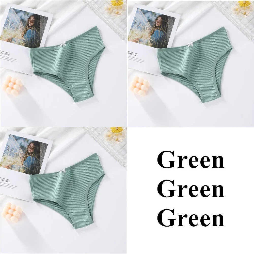 3Pcs Women Cotton Panties Briefs Seamless Underwear Sexy Panties Female Underpants Comfort Intimate Briefs Ladies Sexy Lingerie