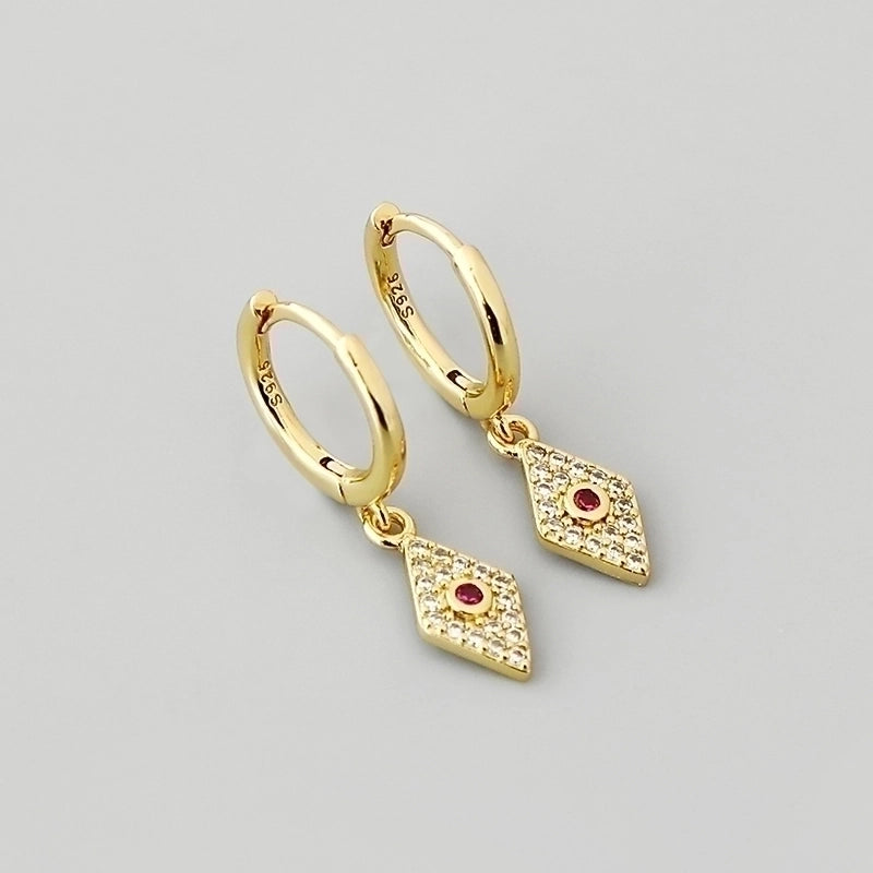 1 Pair Minimalist Geometric Plating Copper Drop Earrings