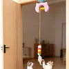 Interactive Cat Hanging Toys USB Charging Self-Play Pet Chase Toy Swing Feather Auto-Rebound Cat-Teasing Tool for Relieve Boredom Burn Energy