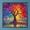 Arbre coloré de la vie-perceuse ronde peinture diamant-30 * 30cm