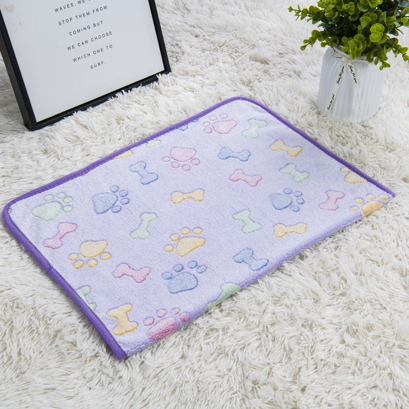 In Stock Pet Blanket Four Seasons Universal Cat And Dog Blanket Thickened Flannel Paw Printing Blanket Pet Supplies