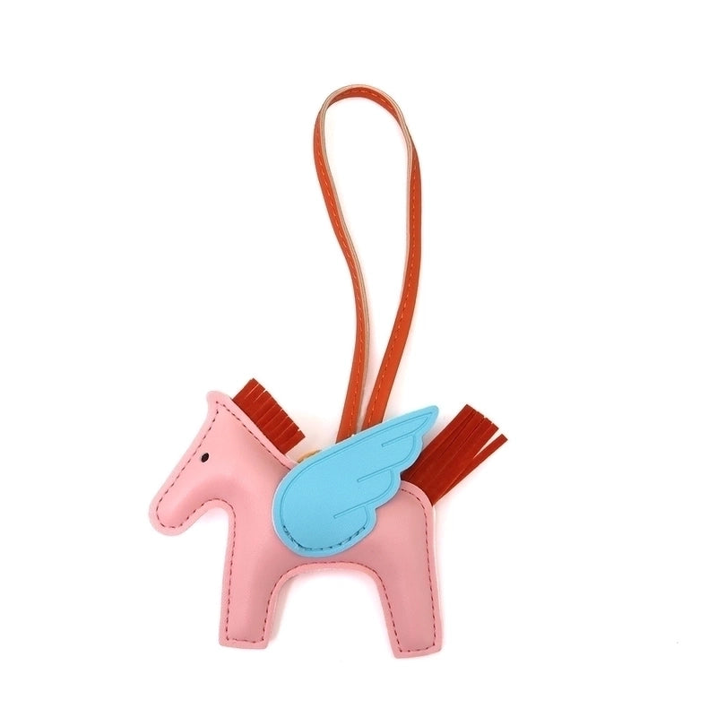 Lady Animal Pu Leather Bag Pendant Keychain