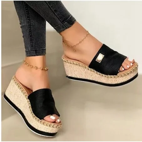 Women's Sandals 2021 Summer Female Slippers Flat Woman Peep-toe Comfort Slip-on Casual Shoes Mujer Slingback
