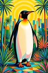 Luxury AB Velvet Diamond Painting Kit - Penguin