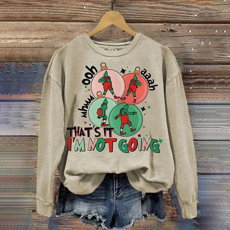 Comstylish Christmas Funny Frog Art Print Casual Sweatshirt