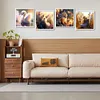 4pcs Diamond Painting -DIY Round Drill Swan Elk Fox