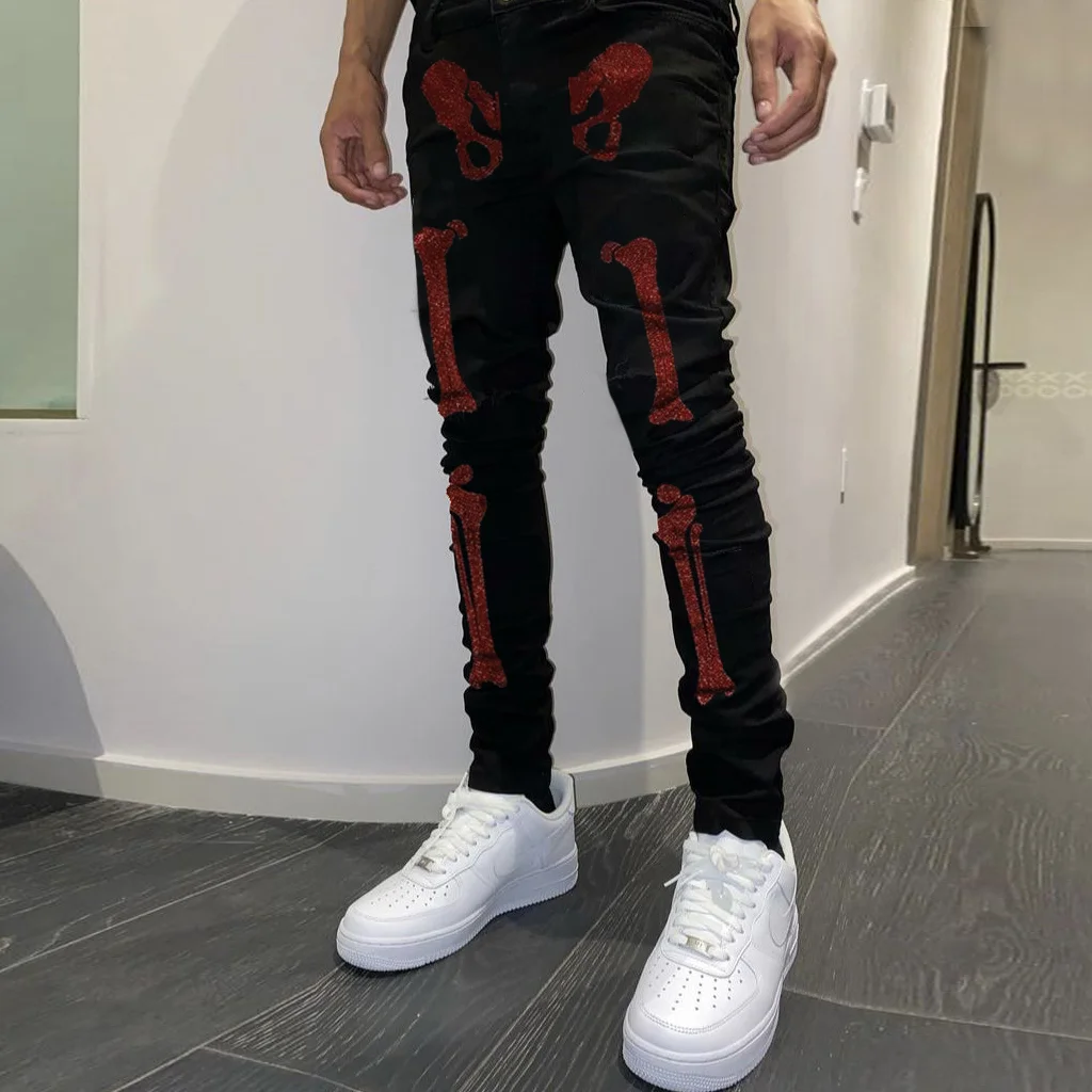 Street style statement print trousers