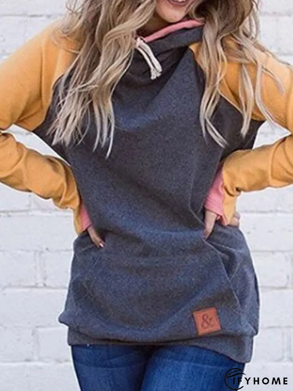 Gray Hoodie Long Sleeve Sweatshirt | IFYHOME