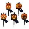 Resin Solar Halloween Pumpkin Garden Stake Light Solar Lights Garden Decor