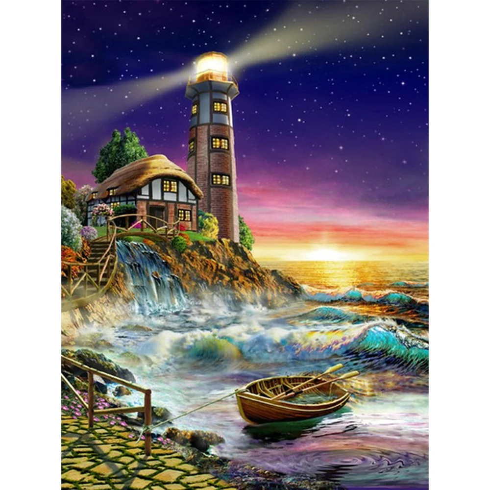 Diamond Painting - Full Round/Square Drill - Lighthouse(30*40 - 50*60cm)