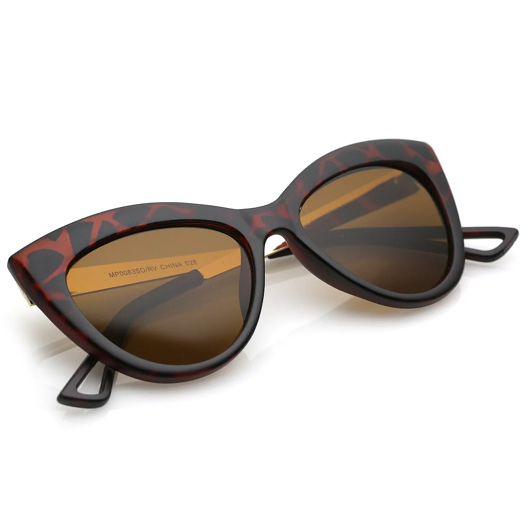 Bold 50's Fashion Oval Cat Eye glasses With Metal Arms 51mm