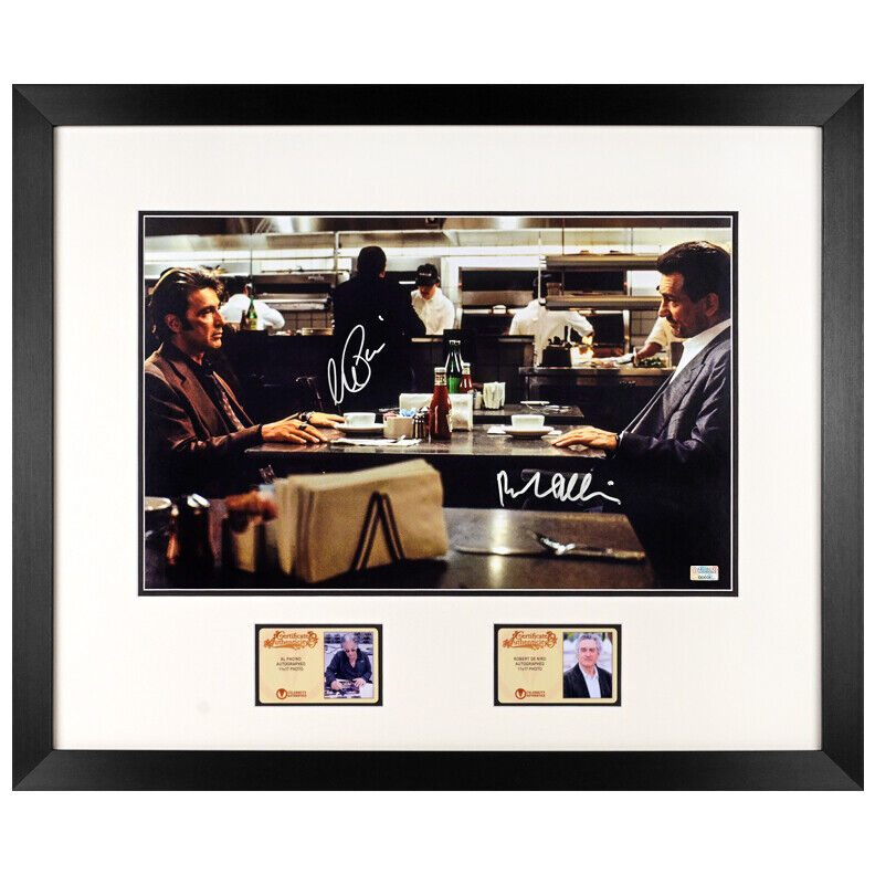 Robert De Niro, Al Pacino Autographed Heat McCauley & Hanna 11x14 Framed Photo Poster painting