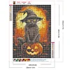 Diamond Painting -DIY Round Drill Black Cat Pumpkin Lamp