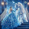 Diamond Painting-DIY Crystal Rhinestone Princess and White Horse