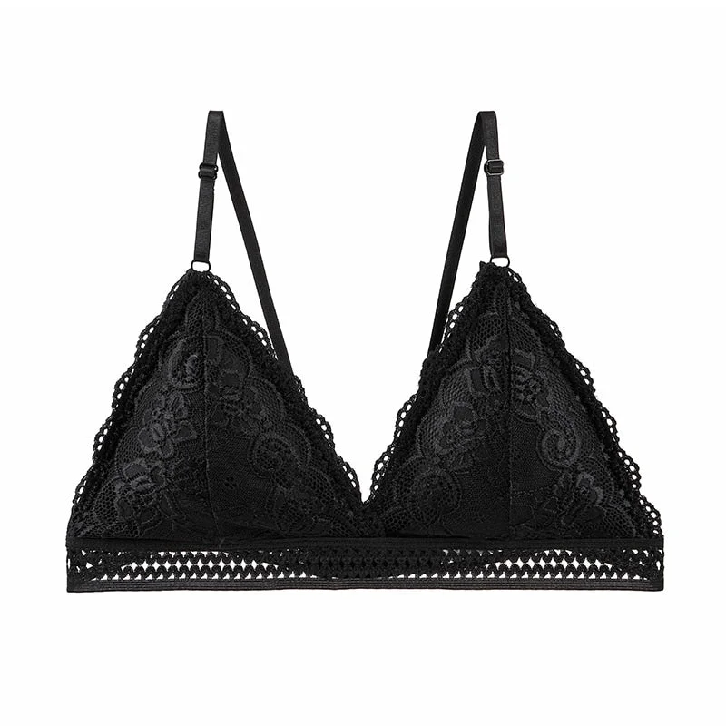 Women Lace Bras Bralette Women's Underwear French Style Wireless Lingerie Soft Push Up Bras For Women Active Bras 2021 BANNIROU