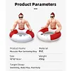 Muscle Men Inflatable Swim Ring Blow Up Swim Tube PVC Pool Floats for Pool Beach