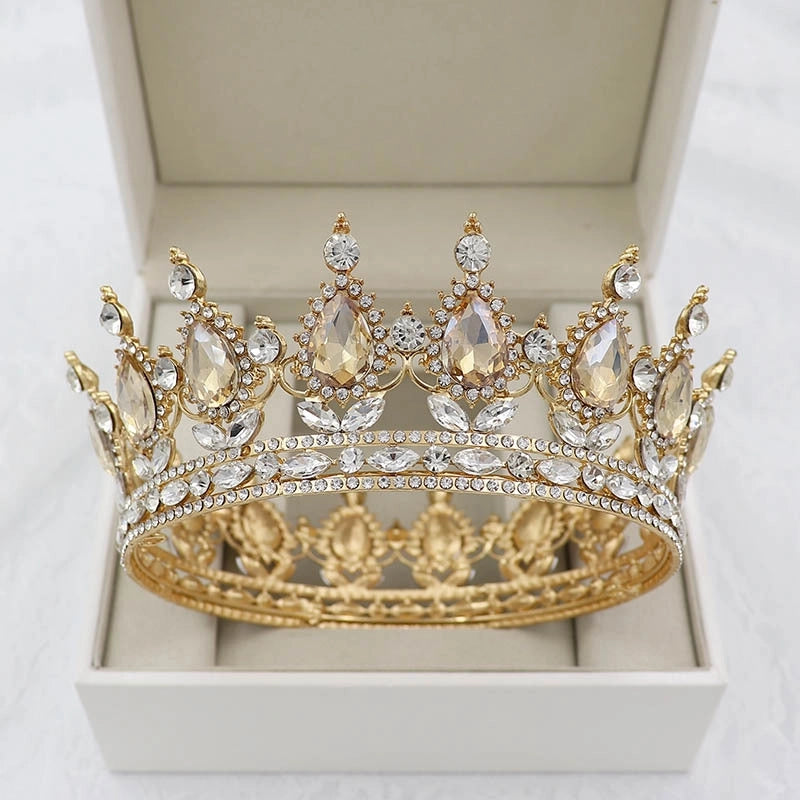 Women’s Elegant Crown Alloy Inlay Zircon Crown