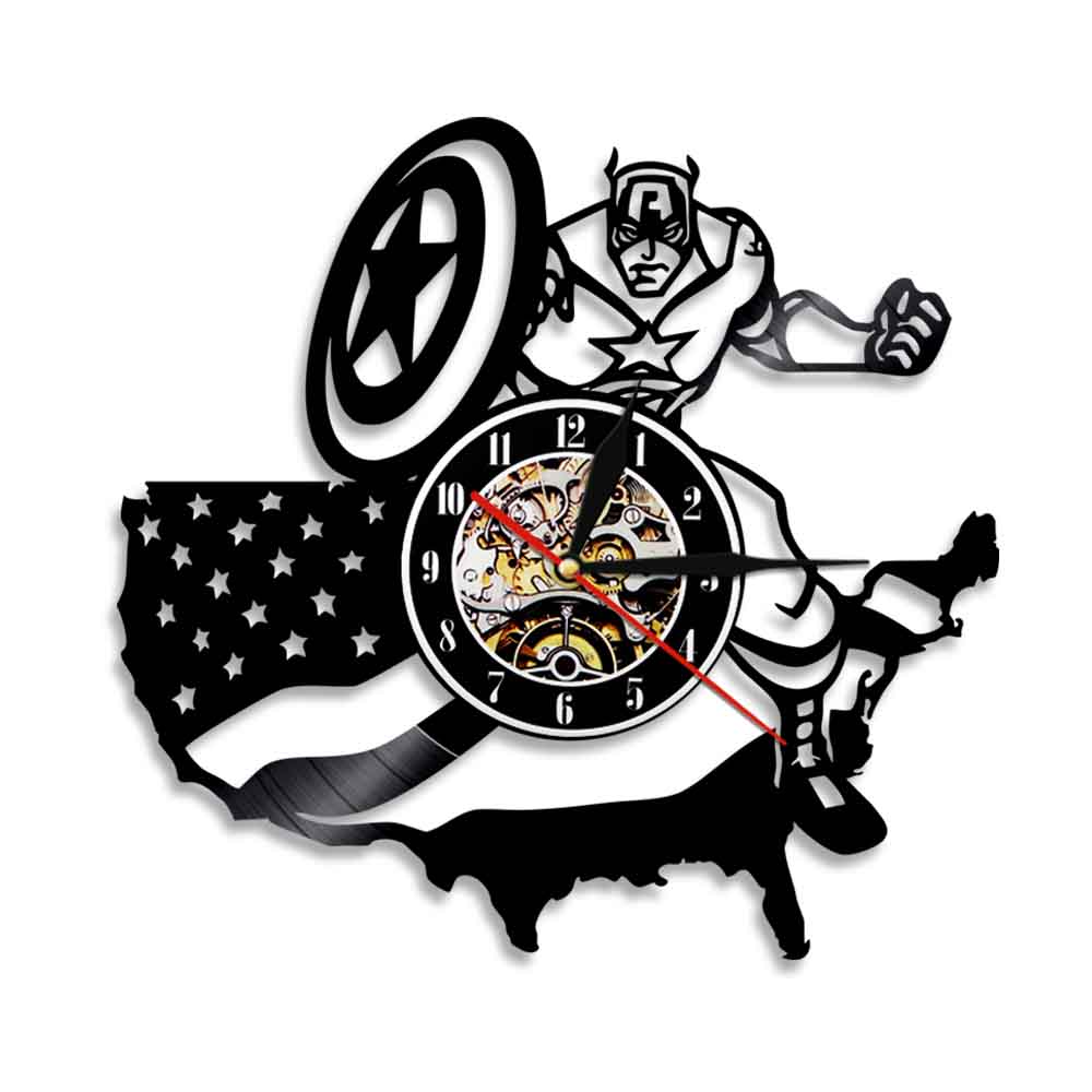 

American Super Soldier - Vinyl Record Wall Clock - Without LED, 501 Original