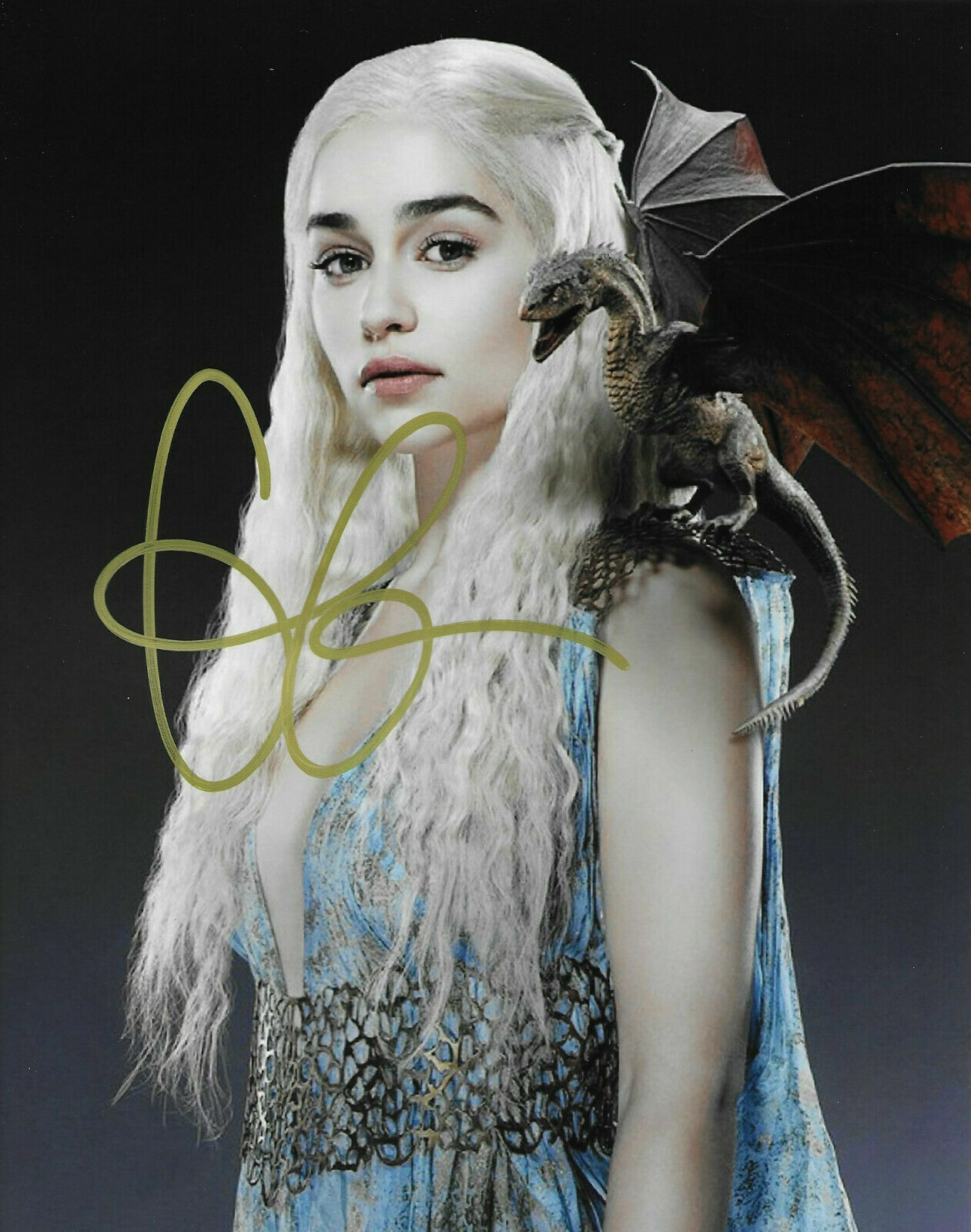 Emilia Clarke GAME OF THRONES Signed Autographed 8x10 Photo Poster painting REPRINT